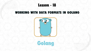 Lesson 18: Working with Data Formats in GoLang